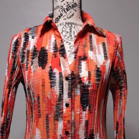 Apt.9 Collared Tops Long sleeve Size M Multicolor - Picture 6 of 16